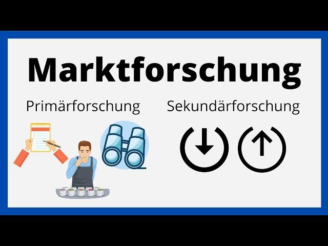 Marktforschung / Unterschied Primärforschung, Sekundärforschung / einfach erklärt