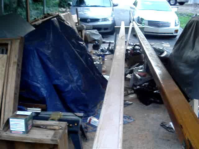 Building wooden mast 5