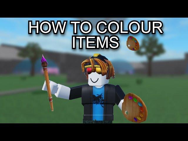 HOW TO COLOR ITEMS  ..   LUCKY BLOCKS Battlegrounds