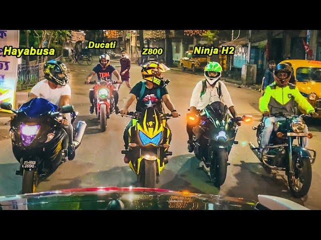 Night Rides with SuperBikes  Durga Puja Vlog 2020