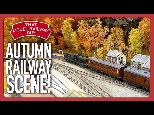 AN AUTUMN MODEL RAILWAY SCENE! Tellindalloch - Scottish Region in 00 Gauge