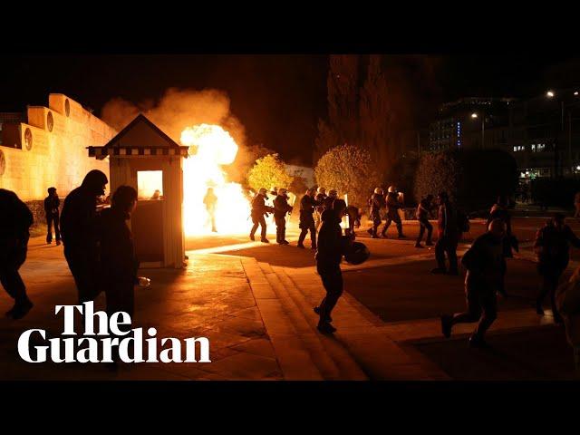 Athens: protesters clash with police during demonstration over 2023 train crash