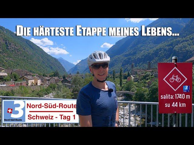 Nord-Süd-Route Schweiz - Tag 1 | Die härteste Etappe meines Lebens | Europa-Radreise #43 von 53