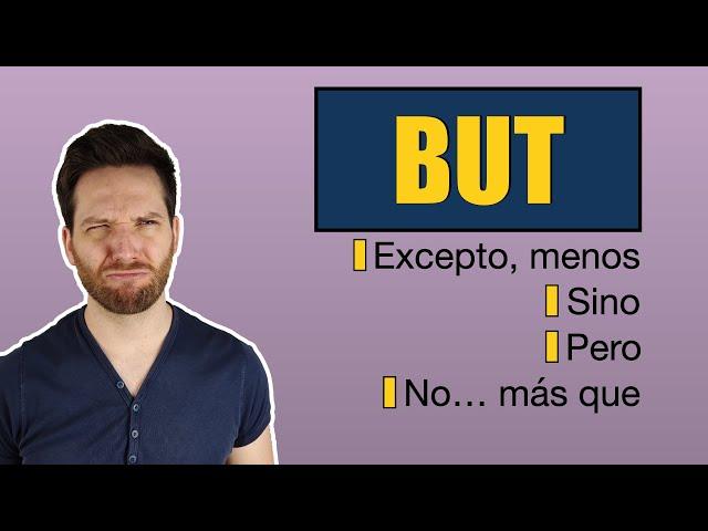 4 usos de BUT en inglés · Frases para aprender inglés