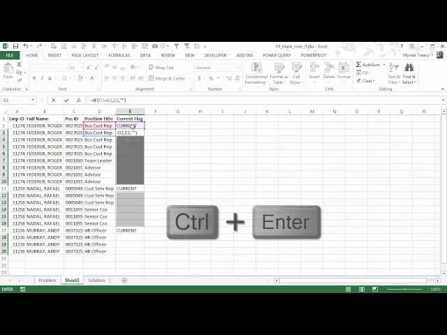 Excel Fill Down IF