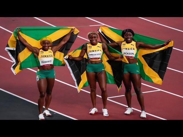 Womens 100M Eugene Diamond League 2021! Clean Sweep! Thompson-Herah, Fraser-Pryce, Jackson Williams