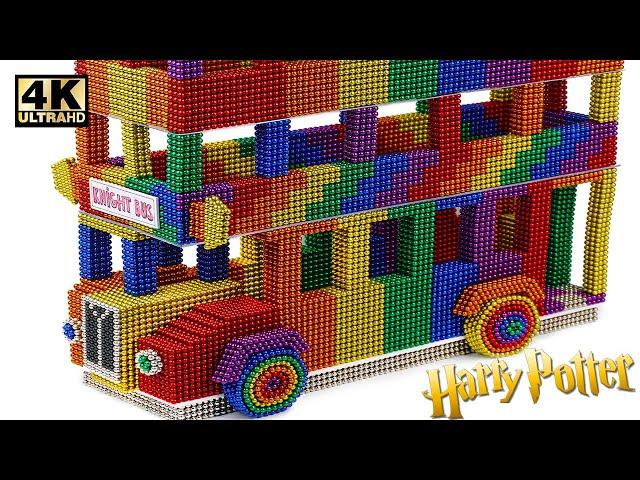 Most Creative - Make Harry Potter Knight Bus From Magnetic Balls (Satisfying) | Magnet World Series