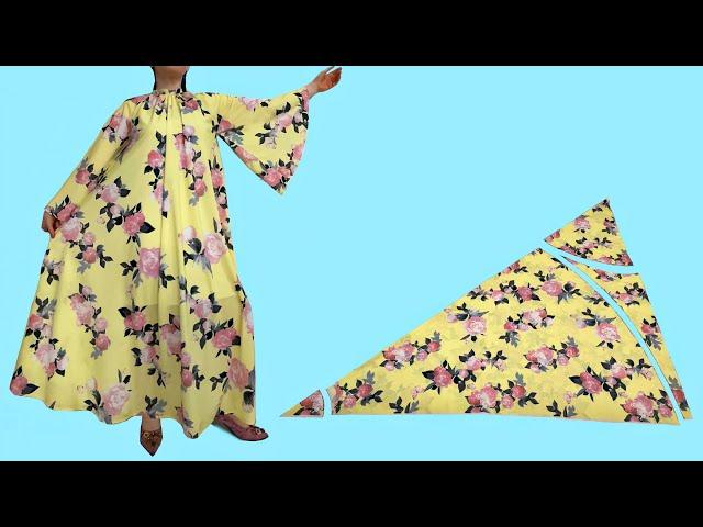 First on YOUTUBE! Cut in 5 Minutes, Sew VERY EASY and QUICK dress that fits all sizes