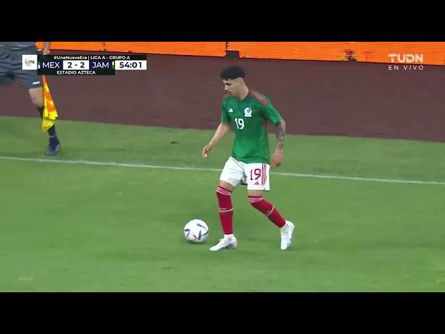 Mexico de izquierda a derecha con Jorge Sanchez rompiendo al espacio vs Jamaica 26.03.23