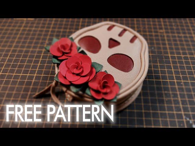 The EASIEST way to make a leather flower with a FREE pattern!!!!