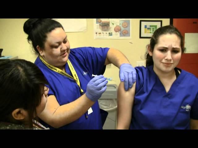 Medical Assistant Student Sharon Gives Her First Injection | Charter College