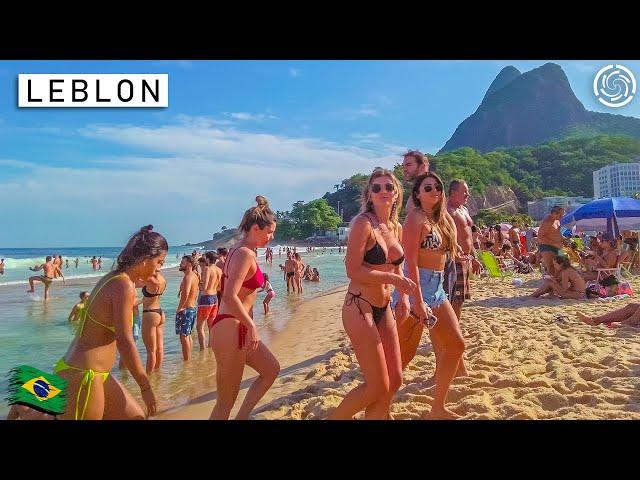  LEBLON BEACH, RIO DE JANEIRO | Brazil 2022 |【 4K UHD 】THE BEST BEACH!