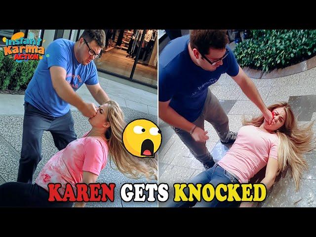 Karen ACTUALLY Messes With The WRONG GUY.. (INSTANT KARMA) | Aggressive Karens Got INSTANT KARMA #5