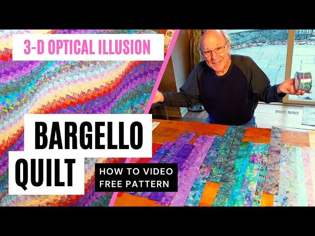 Bargello Quilt How to Video, Free Pattern and Expert Tips:  Be inspired by the 3-D optical illusion