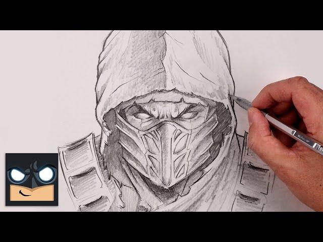 How To Draw Sub Zero | Mortal Kombat Sketch Tutorial