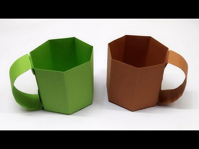 Easy origami paper cup - Paper 3D Cup - DIY Mini Paper Cup - Paper Crafts For School - Paper Craft