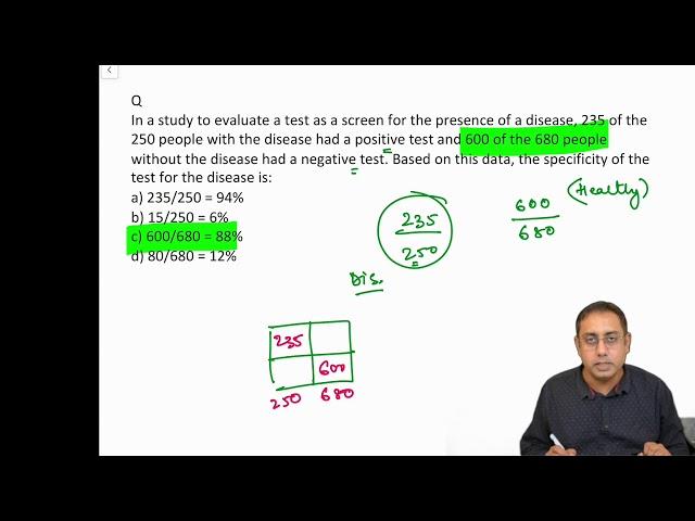 5 numerical in PSM - part 1(screening for diseases)