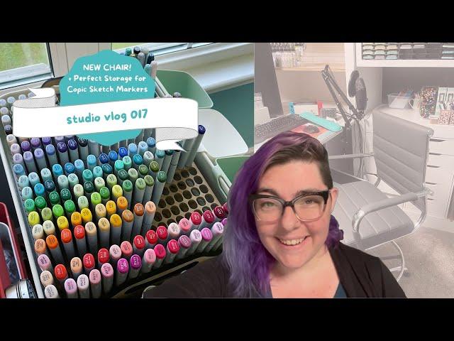 Studio Vlog 017 | New Chair + Copic Marker Storage!