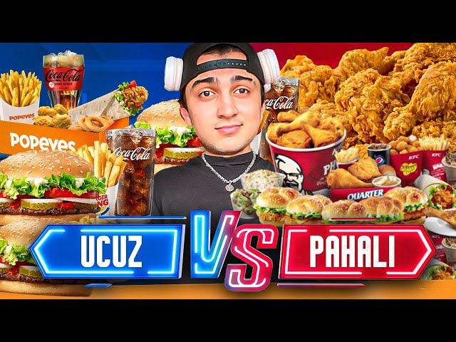 EN UCUZ VS EN PAHALLI MENÜLER (BURGER KING - MC DONALDS - POPEYES - KFC)