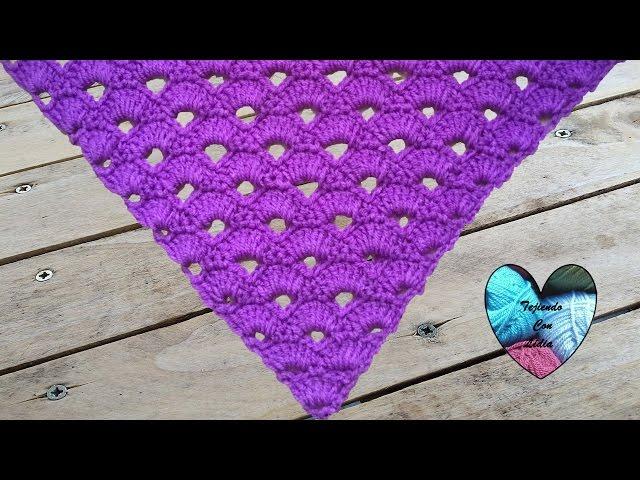 Hermoso chal tejido a crochet muy facil de tejer !!!