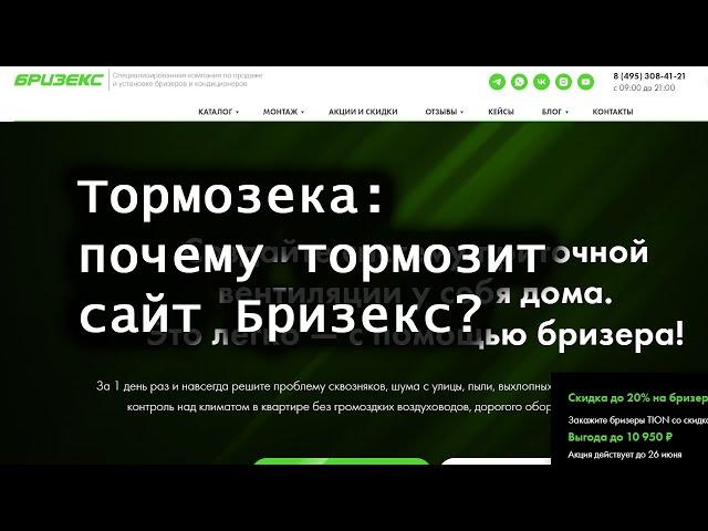 Тормозека: почему тормозит сайт Бризекс?