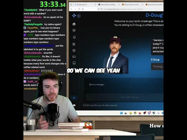 DougDoug's trying to prompt hack Gregory's secret coffee blend!