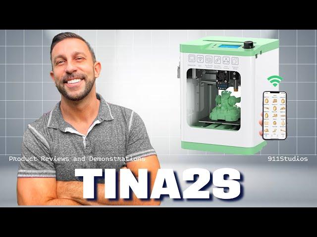 Tina2S 3D Printer with WiFi Cloud Printing, Fully Assembled and Mini 3D Printer