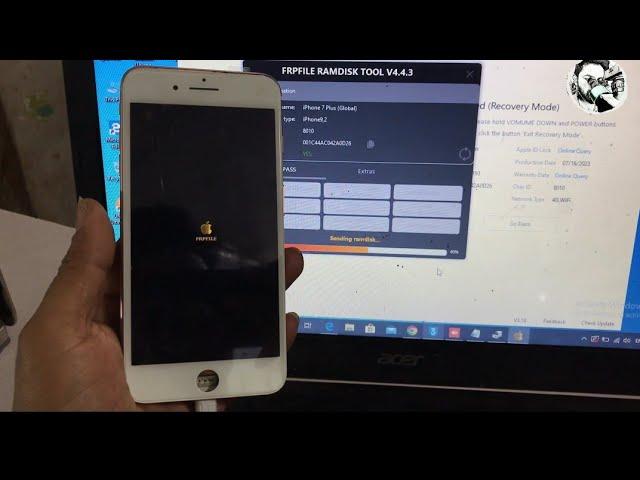 iPhone 7/7Plus iOS 15.8.3 Bypass iCloud Hello With Change SN - No Signal  Done By  Frpfile Tool