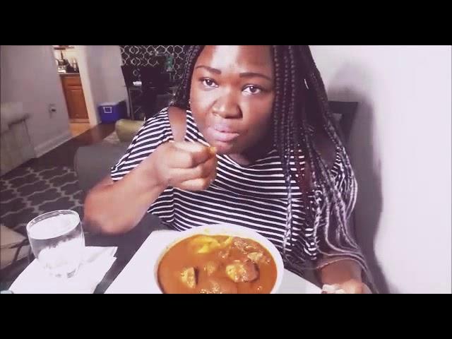 Eating Fufu with Palm Soup // Obaapa Kitchen