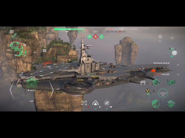 Modern Warships: Skycarrier Battle gameplay. Helicarrier New Update. 1,500,000+ damage