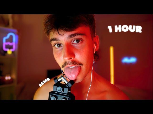 1 HOUR of ASMR slooow sticky Mouth Sounds *so wet 