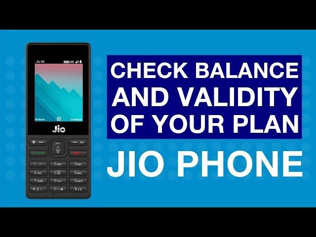 JioCare - How to Check Balance and Validity of your Plan on Jio Phone (Hindi) - Reliance Jio