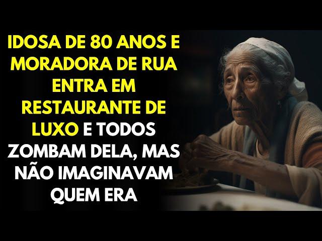 Moradora de Rua de 80 Anos Entra Em Restaurante de Luxo E Todos Zombam, Mas Não Imaginavam Quem Era