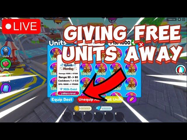 LIVE GIVING FREE UNITS AWAY IN PARTNER EXPIREMENT (Toilet tower defense)