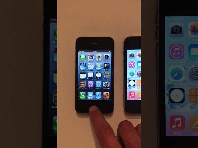 iPhone 4s Slide To Unlock IOS 6 vs IOS 7 vs IOS 8