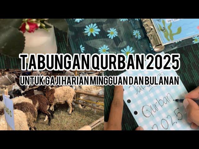 Tabungan qurban 2025 untuk penghasilan Harian mingguan dan bulanan