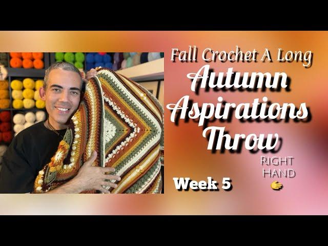 FALL Crochet A Long Week 5: Autumn Aspirations Throw (Right Hand Crochet)