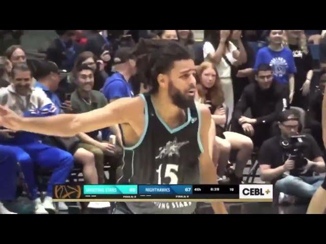 J. Cole's first bucket in the Canadian Elite Basketball League