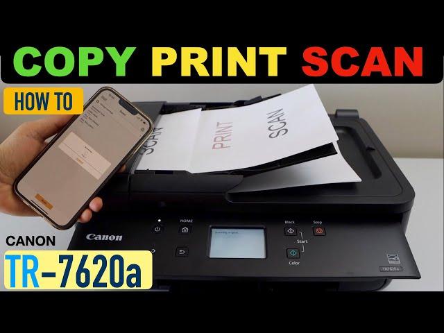 Canon Pixma TR7620a Scanning, Printing & Copying Video.
