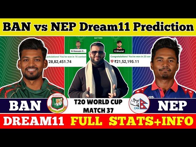 BAN vs NEP Dream11 Prediction|BAN vs NEP Dream11|BAN vs NEP Dream11 Team|