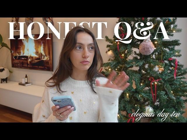 HONEST Q&A ️🩵 baby fever, wedding fever?, money stuff, family drama + way more {vlogmas day 10}