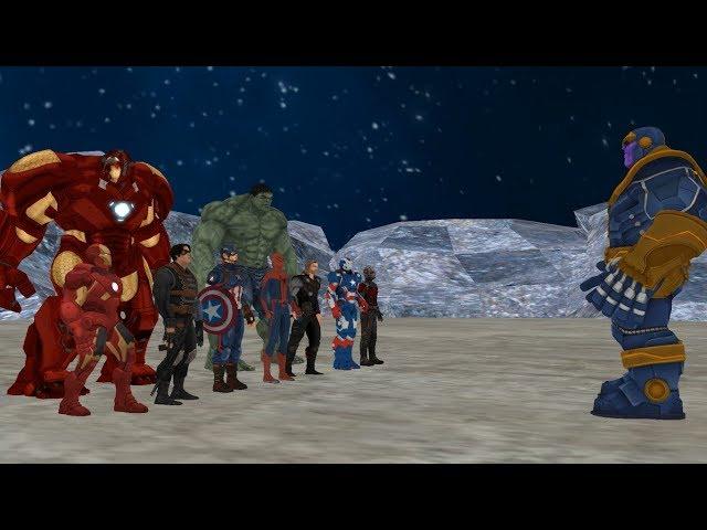 Thanos vs Avengers, Part-1, ( Thanos vs Ironman , Hulk , Captain America , Thor , Spiderman )