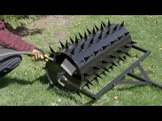 Strongway Drum Spike Aerator - 36in.W, 78 Spikes