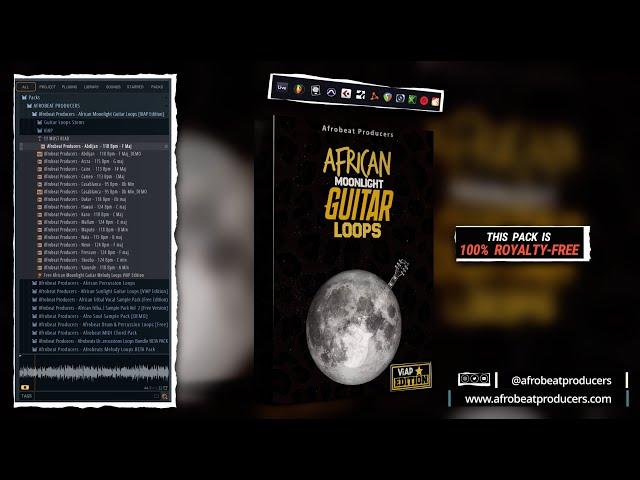 Free Download 170+ Guitar Loops 100% Royalty Free | Moonlight Afrobeats Kit Pack