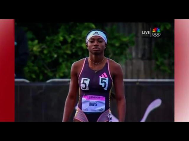 Tamari Davis  wins the women's 100m at the Bermuda Grand Prix in 11.04s