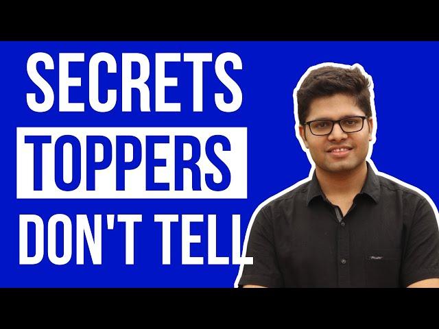 The "SECRET" Toppers Don't Tell Anyone (by a JEE Topper)