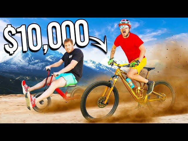 $100 VS $10,000 MOUNTAIN BIKES!