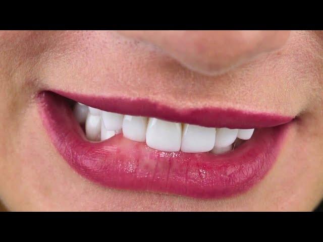 Ultra Closeup Of Lip Biting / Teeth and Tongue | Mouth Play Macro Shots