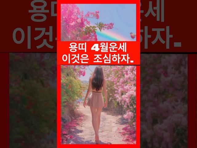 2024년 4월 용띠운세, 길운이 들어오지만 이것은 조심하자.