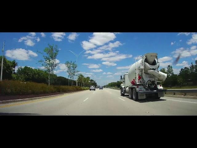 Driving on Collier Boulevard and Interstate 75 in Naples, Florida